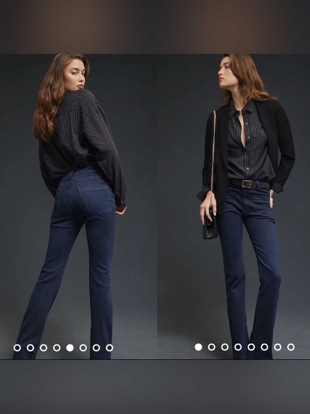 Pilcro Mid-Rise Slim Puddle Bootcut Jeans NWOT Size 20W $148 Dark Denim 33inseam